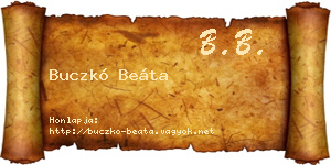 Buczkó Beáta névjegykártya